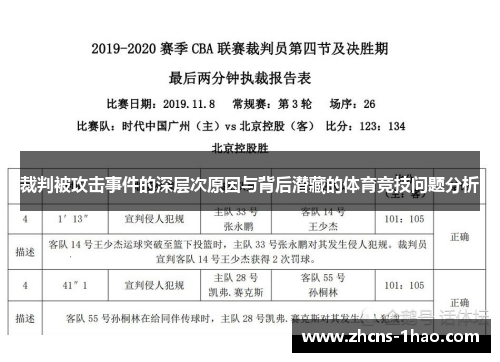 裁判被攻击事件的深层次原因与背后潜藏的体育竞技问题分析