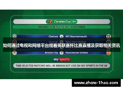 如何通过电视和网络平台观看英联赛杯比赛直播及获取相关资讯
